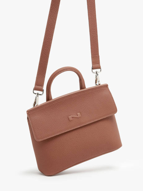 Cross Body Tas Calie Leder Nathan baume Bruin nathan 19 ander zicht 2